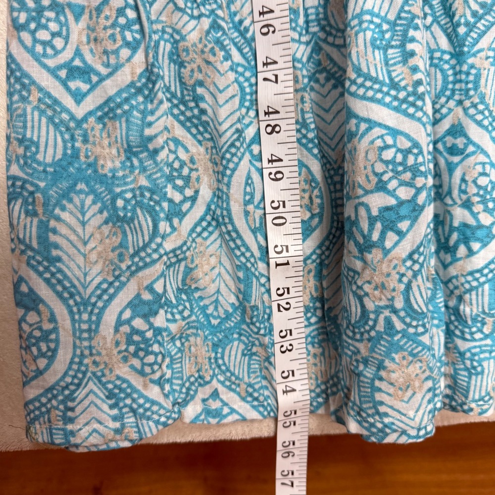 Antica Sartoria Giacomo Cinque Cotton Tile Maxi Dress Mediterranean Resort Boho - Picture 3 of 7